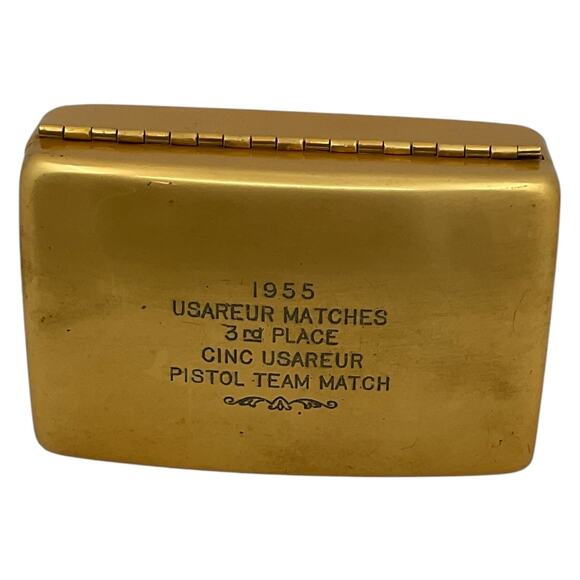 1955 USAREUR CINC Pistol Team Match Award Box 3rd Place Military Shooting - Picture 1 of 9